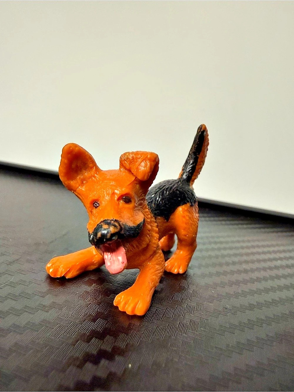 Orange & Black Dog Figurine
